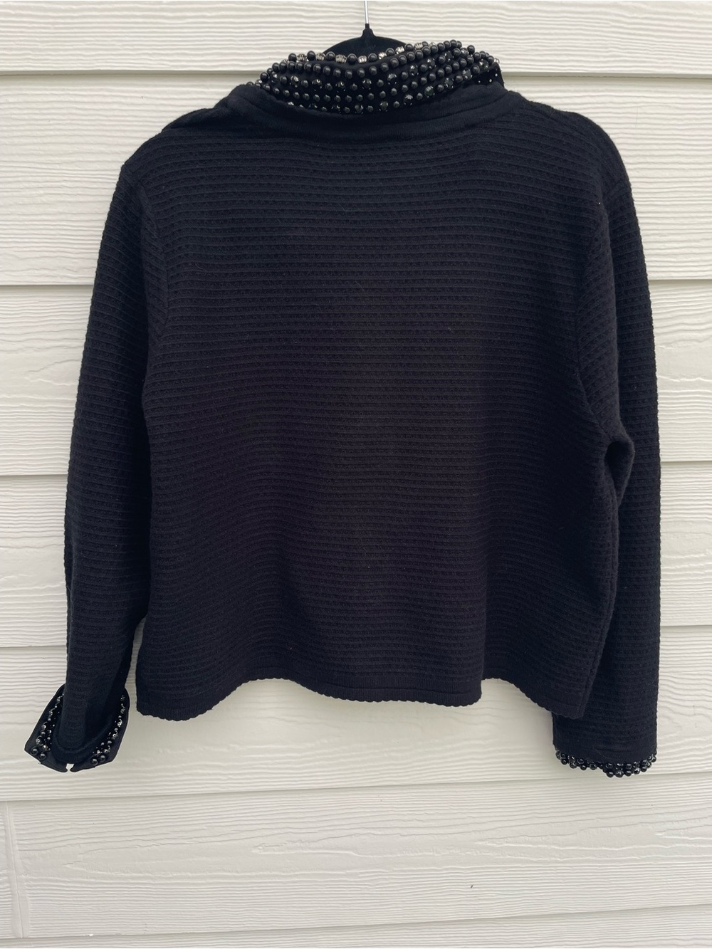 Sioni Black Beaded Turtleneck Sweater